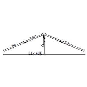 画像: EL-140X マルチバンド逆Vダイポールワイヤーアンテナ　バラン付7/21MHz (13m)